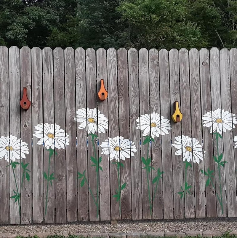 SUNVERSE Large Flower Stencils for Painting Daisy Flower Stencils for Walls 14” Floral Stencil Templates for Garden Fence Wood Furniture Fabrics - Image 5